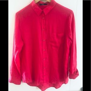 European designer blouse Rich raspberry colour
